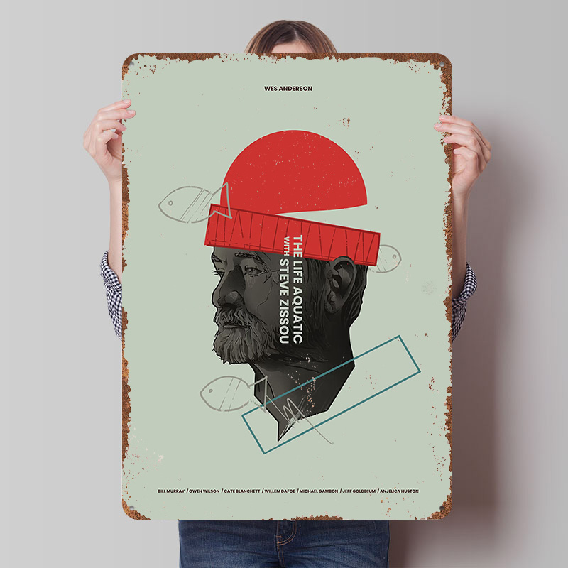 Retro Gaming Life - Plakat z nadrukiem The Life Aquatic,