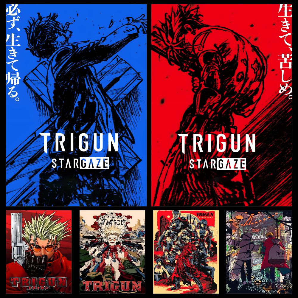 Retro Gaming Life - Anime Trigun Stampede Retro Cyber Plakat